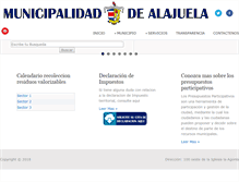 Tablet Screenshot of munialajuela.go.cr